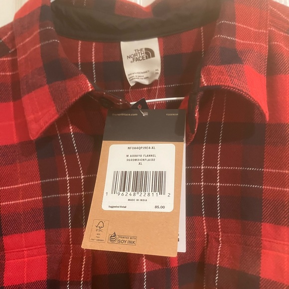 North Face Men’s Arroyo Flannel Shirt, Size XL, NWT - Picture 3 of 6